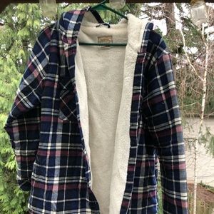 Sweatshirt with hood wool lined